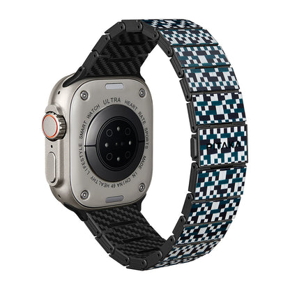 Watch Serisi Uyumlu Aramid Fiber ve Karbon Fiber Pitaka Dreamland ChromaCarbon Serisi Mosaic Universal Kordon