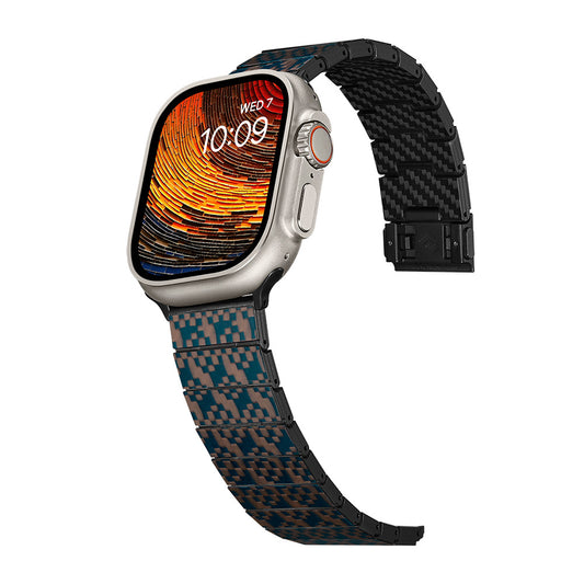 Watch Serisi Uyumlu Aramid Fiber ve Karbon Fiber Pitaka Dreamland ChromaCarbon Serisi Stairs Universal Kordon
