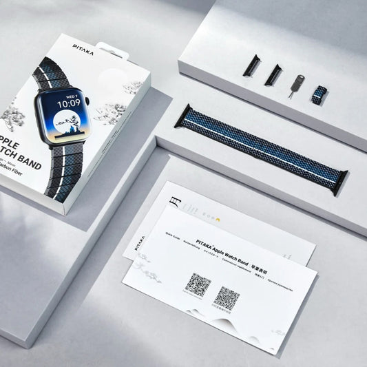 Watch Serisi Uyumlu Aramid Fiber ve Karbon Fiber Pitaka Poetry of Things ChromaCarbon Serisi Moon Universal Kordon