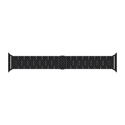 Watch Serisi Uyumlu Karbon Fiber Pitaka Retro Serisi Black-Grey Twill Universal Kordon