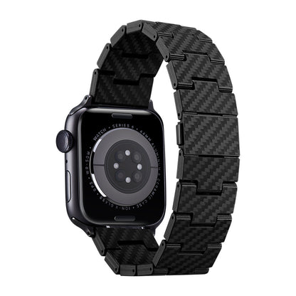 Watch Serisi Uyumlu Karbon Fiber Pitaka Retro Serisi Black-Grey Twill Universal Kordon