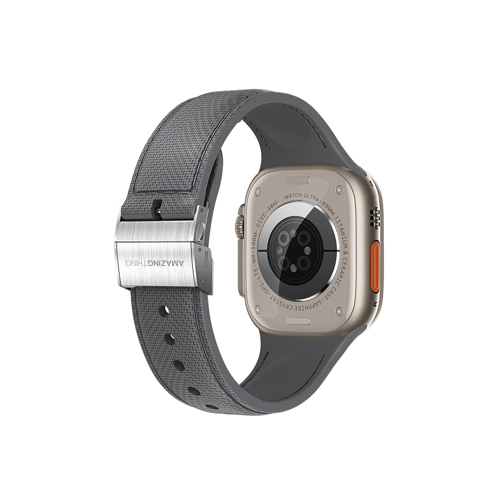 Watch Ultra 49mm Amazingthing Titan Swift Deri Dokulu Silikon Kordon