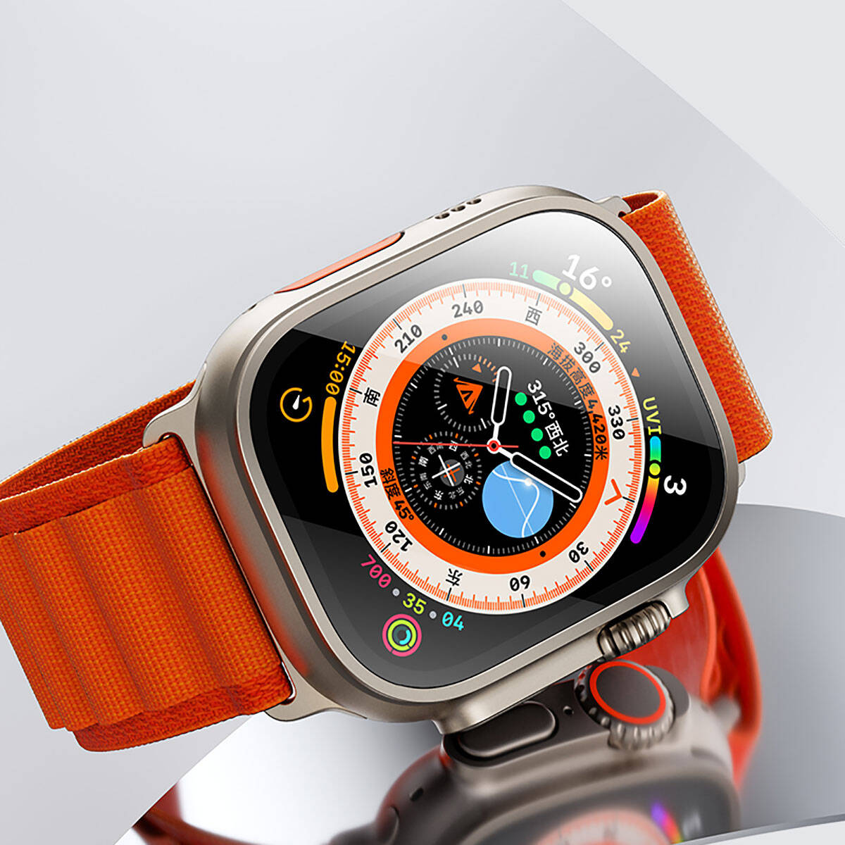 Watch Ultra 49mm Benks Anti-Reflective Kolay Uygulama Aparatlı Temperli Ekran Koruyucu