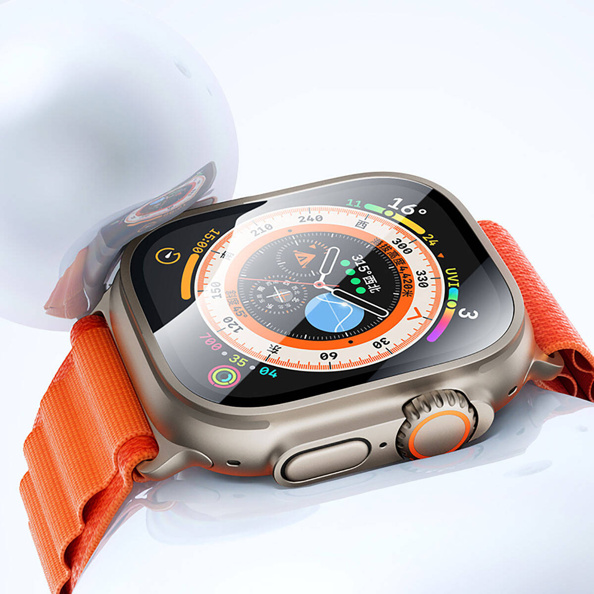 Watch Ultra 49mm Benks Anti-Reflective Kolay Uygulama Aparatlı Temperli Ekran Koruyucu