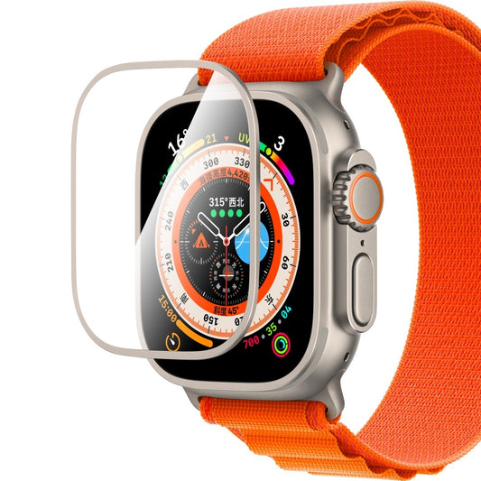 Watch Ultra 49mm CaseWorld Alloy Serisi Safir Akıllı Saat Temperli Cam Ekran Koruyucu