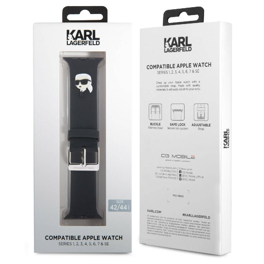 Watch Ultra 49mm Karl Lagerfeld Orjinal Lisanslı İkonik Karl Head Logolu Silikon Kordon