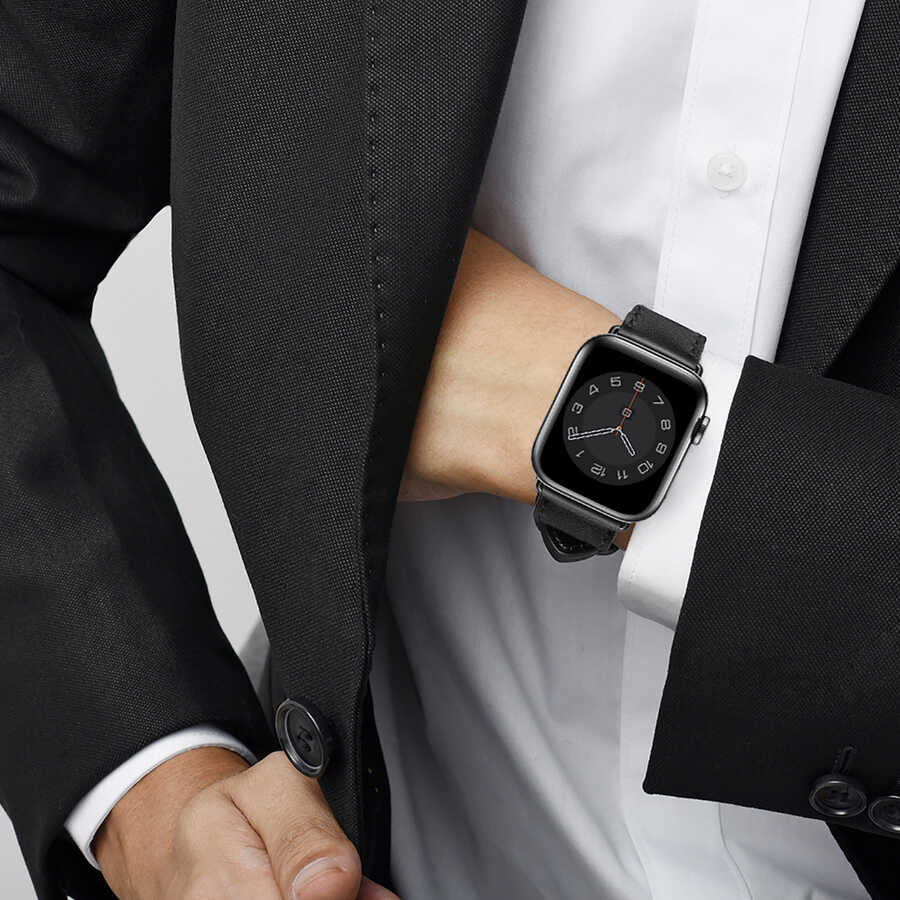 Watch Ultra 49mm Kordon Wiwu Attleage Watchband Hakiki Deri Strap Kayış