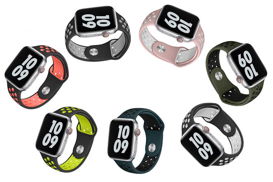 Watch Ultra 49mm Kordon Wiwu Dual Color Sport Band Silikon Strap Kayış