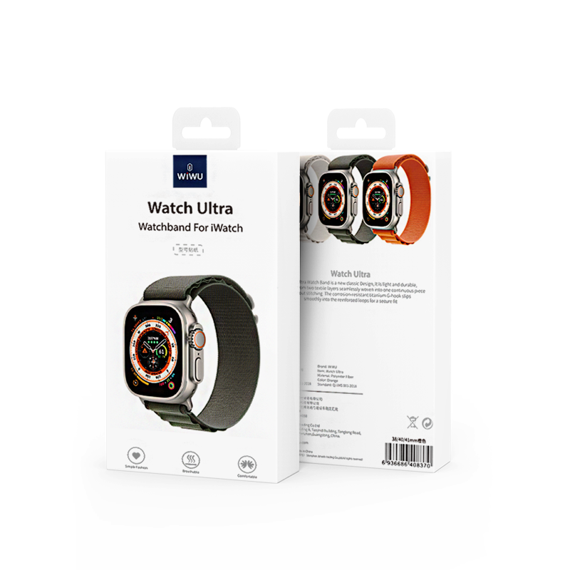 Watch Ultra 49mm Kordon Wiwu WU-01 Hasır Örgü Strap Kayış