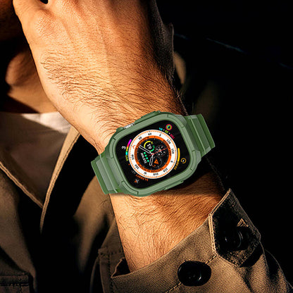 Watch Ultra 49mm Wiwu Wi-WB014 Armor Serisi 2in1 Sert PC Kasa Koruyuculu Silikon Kordon