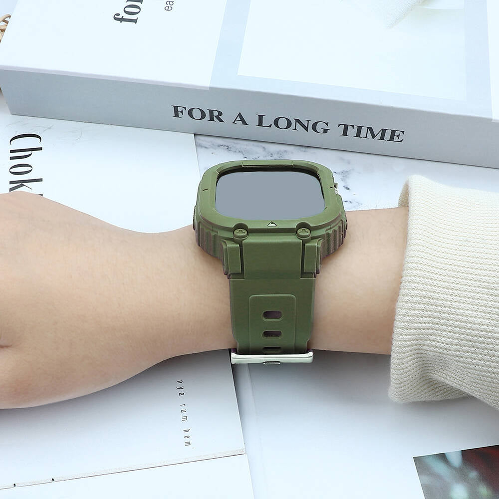 Watch Ultra 49mm Wiwu Wi-WB014 Armor Serisi 2in1 Sert PC Kasa Koruyuculu Silikon Kordon