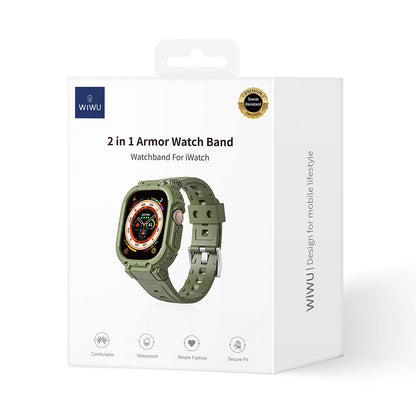 Watch Ultra 49mm Wiwu Wi-WB014 Armor Serisi 2in1 Sert PC Kasa Koruyuculu Silikon Kordon