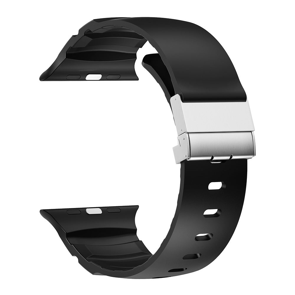 Apple Watch Ultra 49mm Zore KRD-145 Metal Tokalı Silikon Kordon