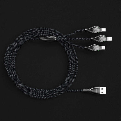 Benks D27 3 in 1 Snake Lightning+Micro+Type-C Kablo 1.5M