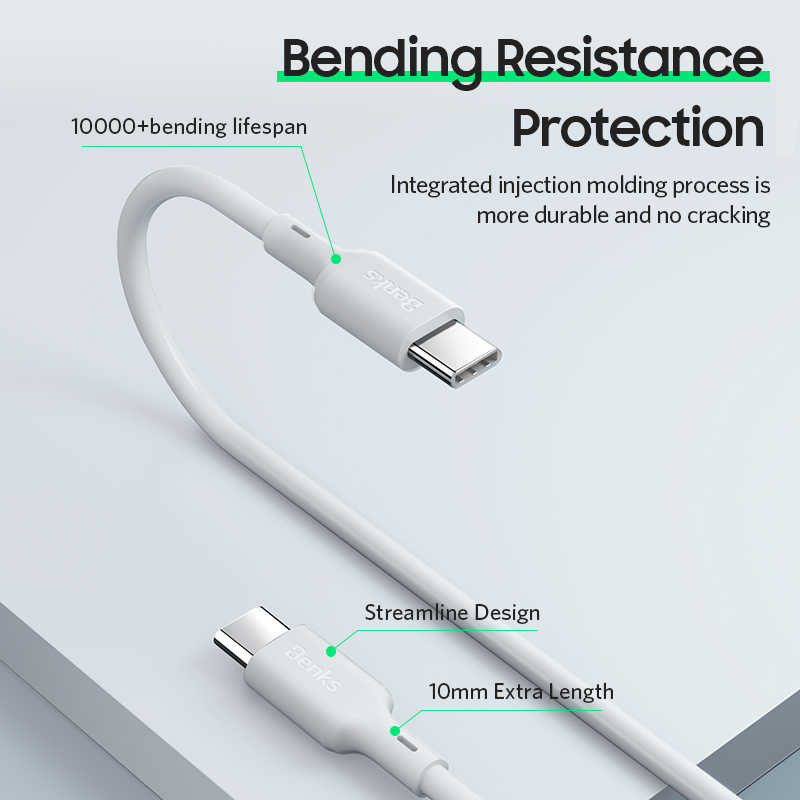 Benks D36 Type-C Fast Charging Usb Kablo 1.2M