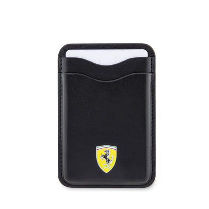 Ferrari Orjinal Lisanslı Magnetik Metal Logolu PU Deri Kartlık