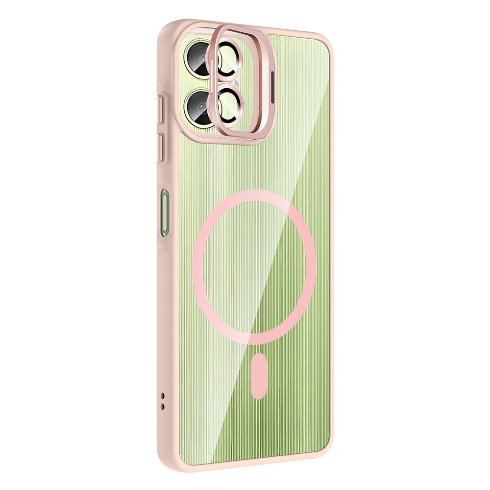Galaxy A07 Kılıf Standlı ve Kamera Lens Hediyeli Zore Etro Kapak