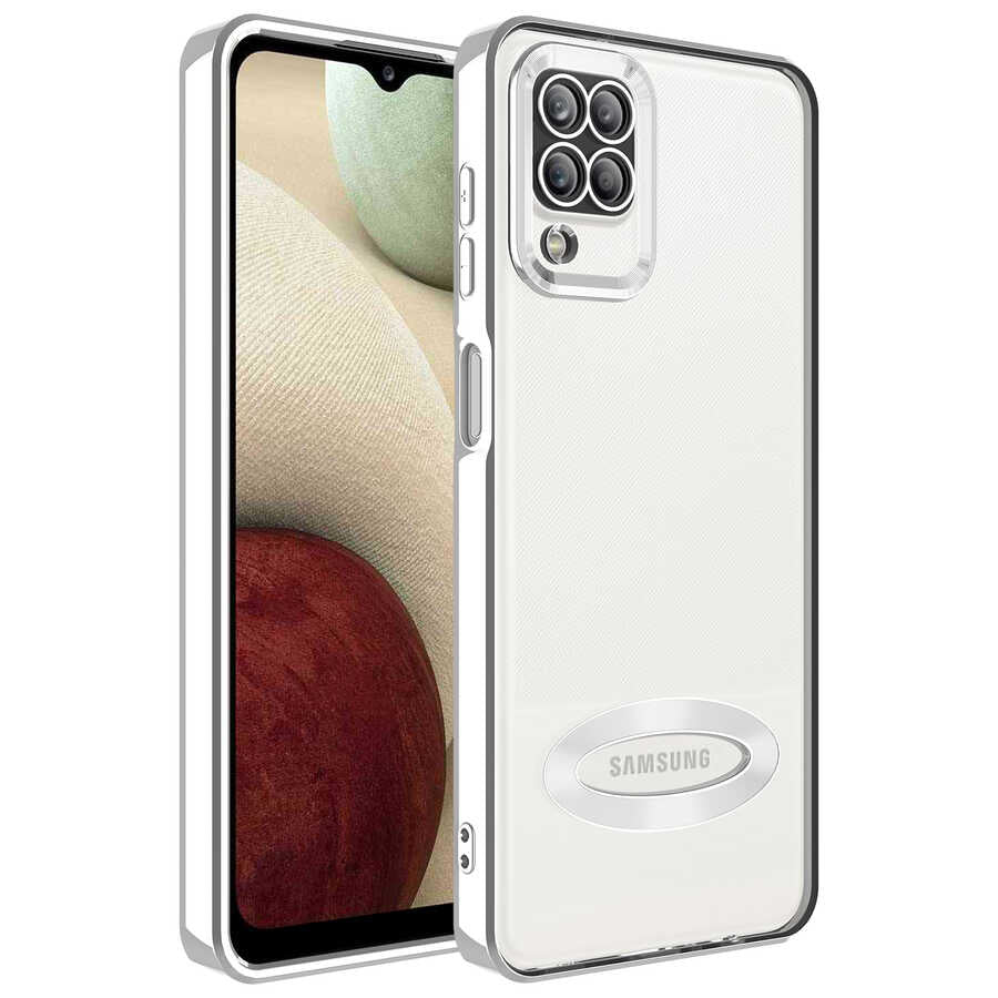 Galaxy A12 Kılıf Kamera Korumalı Logo Gösteren Zore Omega Kapak