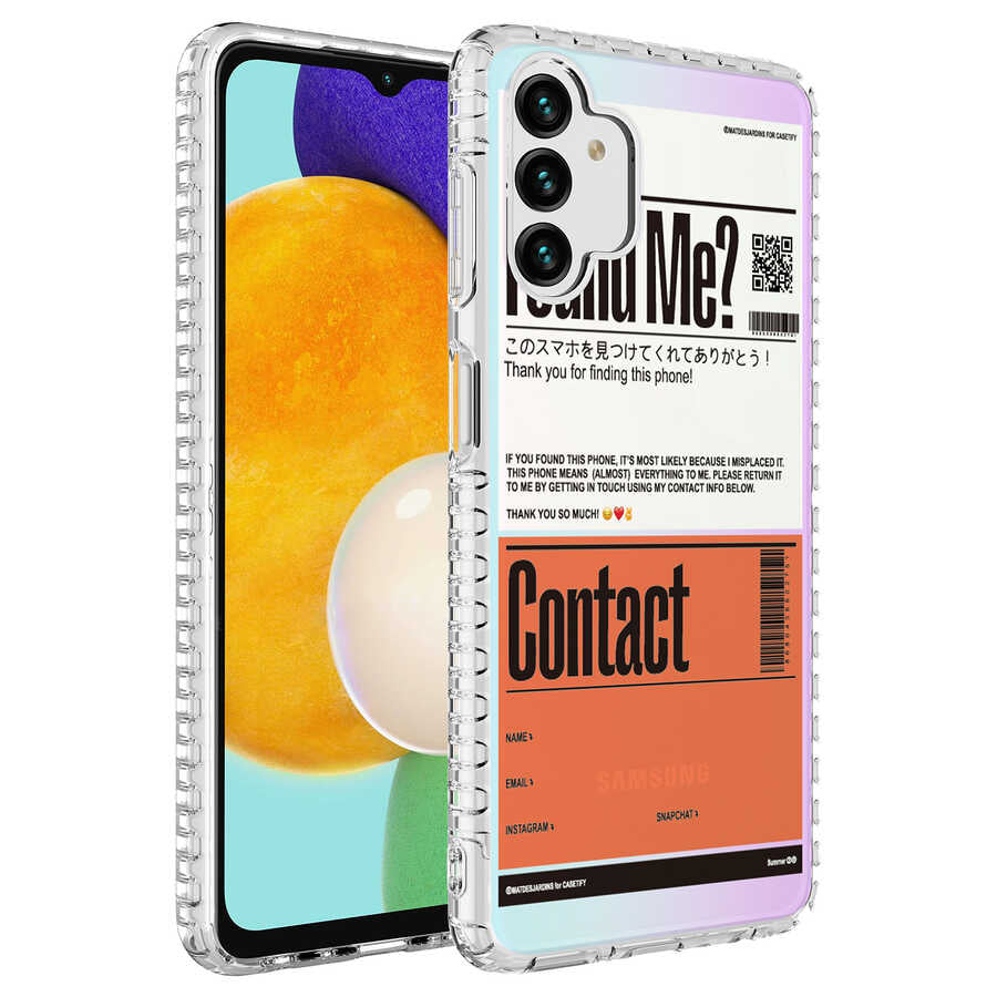 Galaxy A13 4G Kılıf Airbag Kenarlı Renkli Desenli Silikon Zore Elegans Kapak