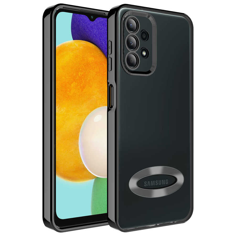 Galaxy A13 4G Kılıf Kamera Korumalı Logo Gösteren Zore Omega Kapak