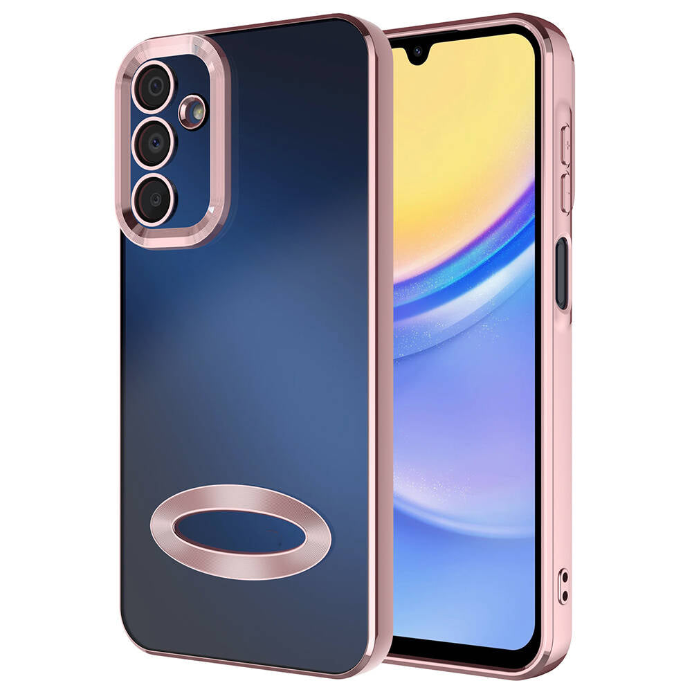 Galaxy A15 Kılıf Kamera Korumalı Logo Gösteren Zore Omega Kapak