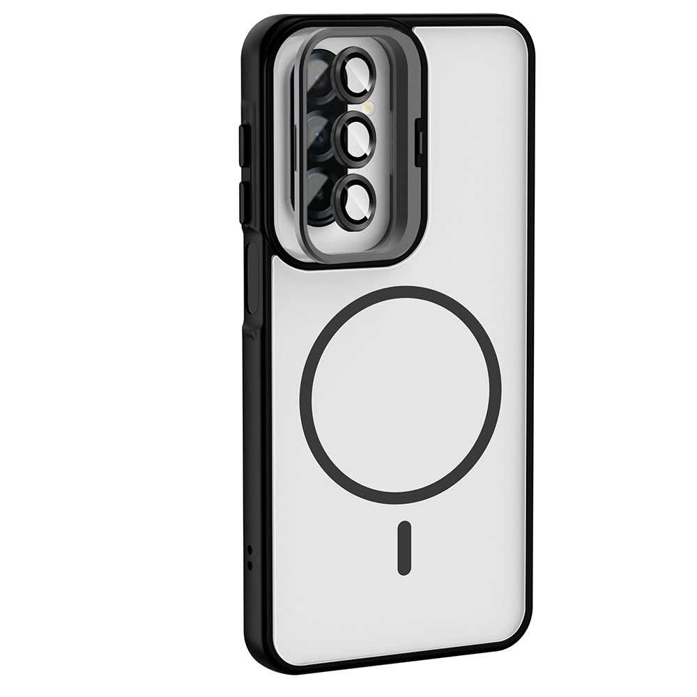 Galaxy A17 Kılıf Standlı ve Kamera Lens Hediyeli Zore Etro Kapak