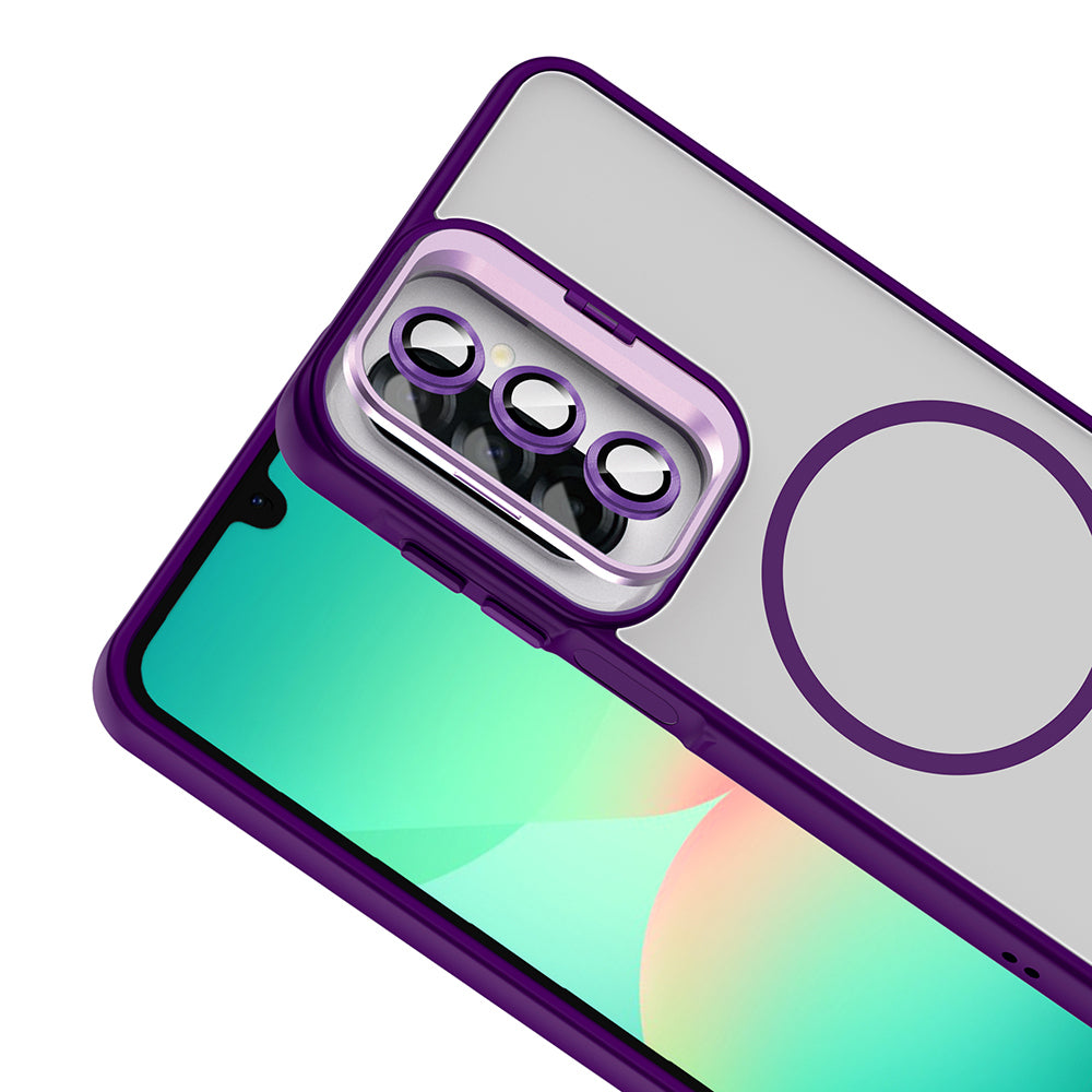 Galaxy A17 Kılıf Standlı ve Kamera Lens Hediyeli Zore Etro Kapak
