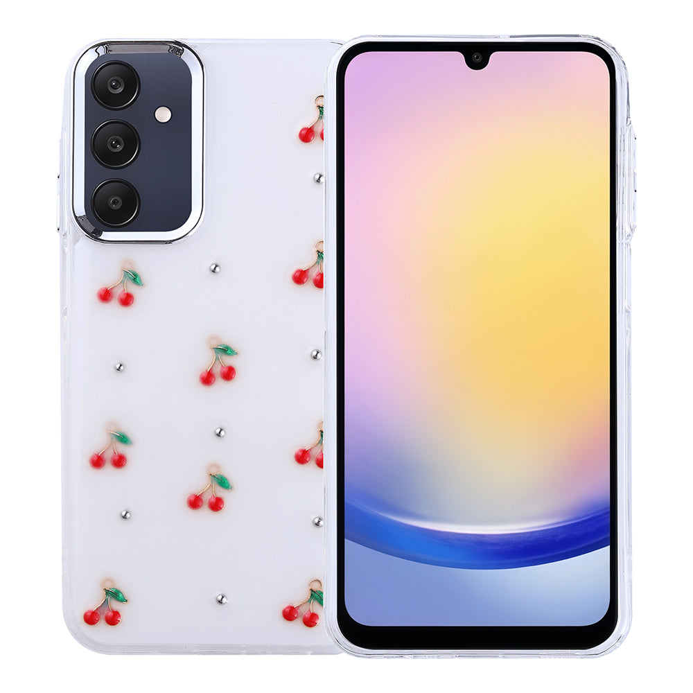 Galaxy A25 Kılıf Airbag Tasarımlı Simli Şeffaf Zore Kutup Kapak
