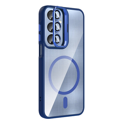 Galaxy A25 Kılıf Standlı ve Kamera Lens Hediyeli M-Safe Şarj Özellikli Zore Etro Kapak
