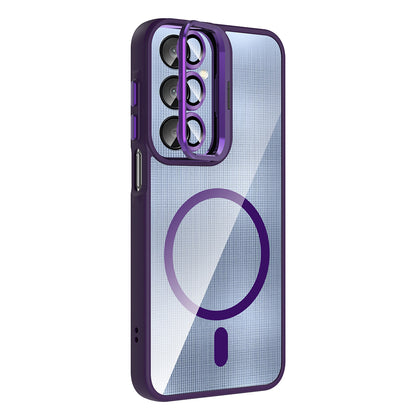 Galaxy A25 Kılıf Standlı ve Kamera Lens Hediyeli M-Safe Şarj Özellikli Zore Etro Kapak