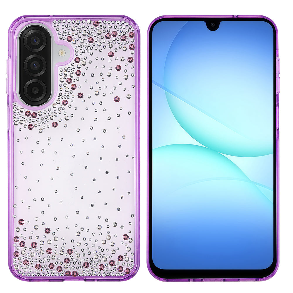 Galaxy A26 Kılıf Airbag Tasarımlı Damla Taşlı Şeffaf Zore Pera Silikon Kapak