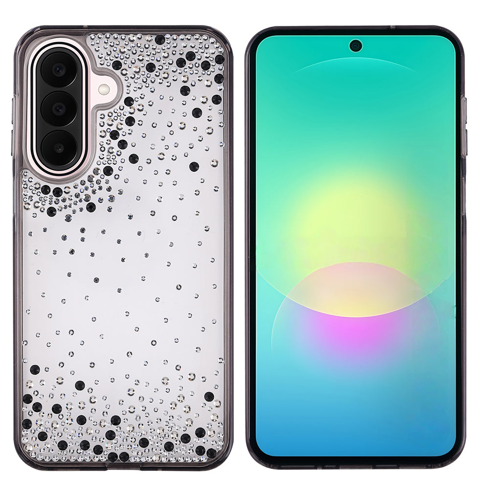 Galaxy A27 Kılıf Airbag Tasarımlı Damla Taşlı Şeffaf Zore Pera Silikon Kapak