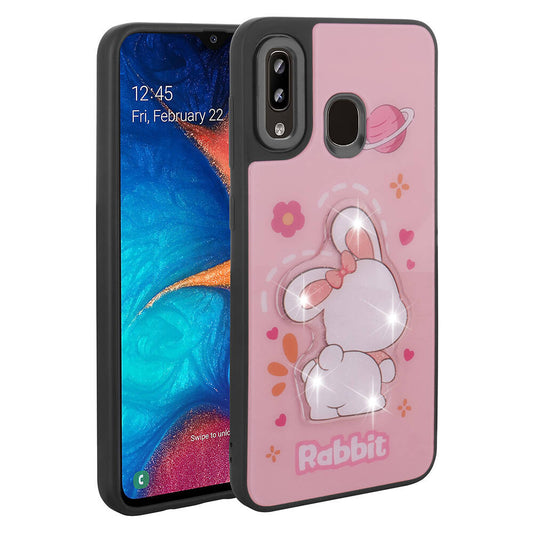 Galaxy A30 Kılıf Parlayan Kabartmalı İkonik Figürlü Zore Amas Silikon Kapak