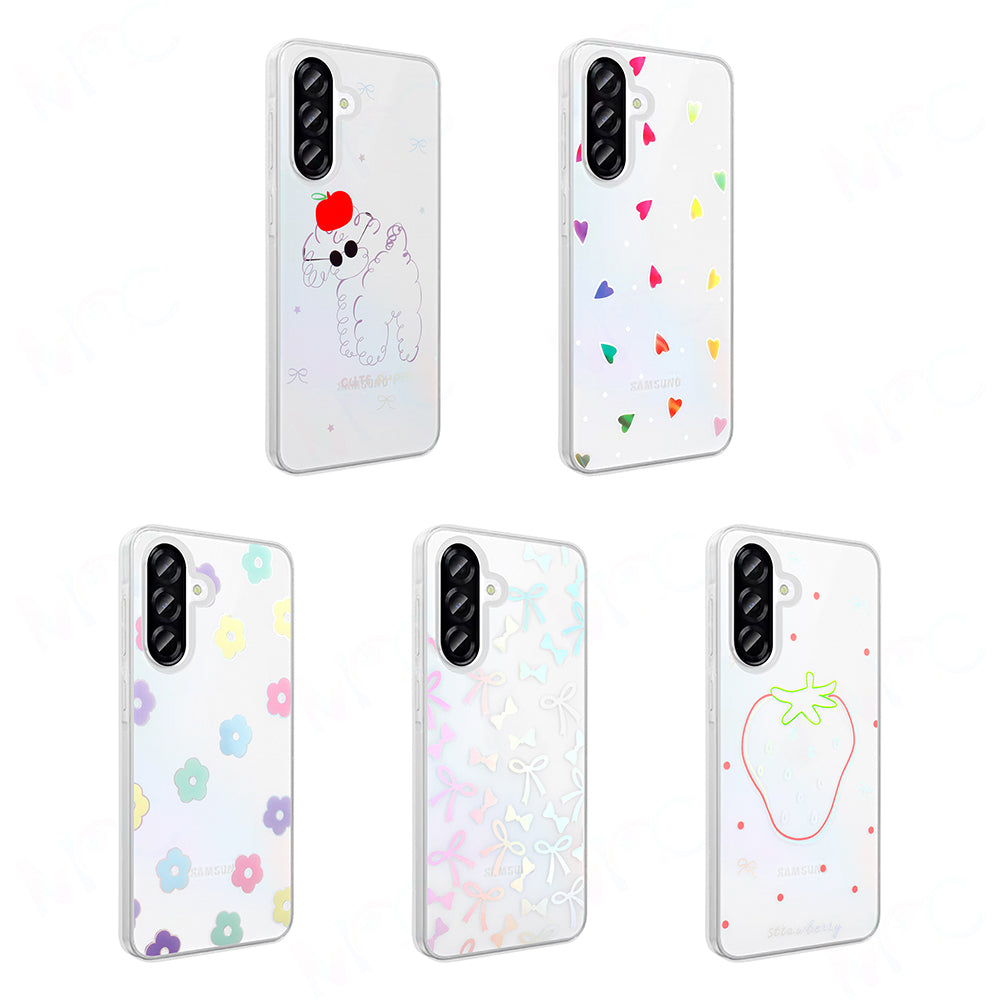 Galaxy A36 Kılıf Şeffaf Figürlü Zore Folk Sert Kapak