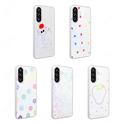 Galaxy A36 Kılıf Şeffaf Figürlü Zore Folk Sert Kapak