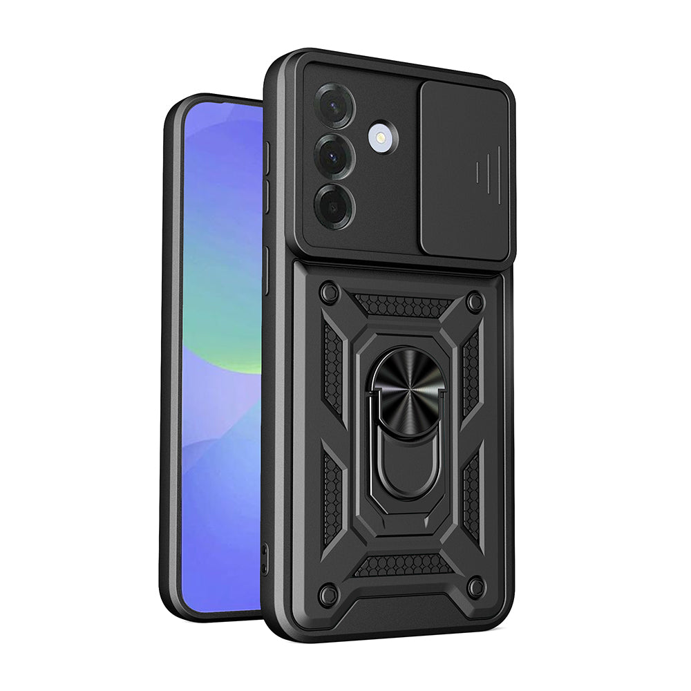 Galaxy A37 Kılıf Magnetik Standlı Kamera Korumalı Zore Sürgülü Vega Kapak