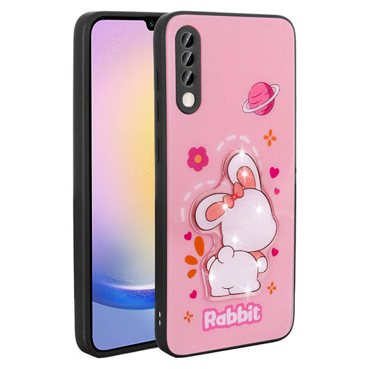 Galaxy A50 Kılıf Parlayan Kabartmalı İkonik Figürlü Zore Amas Silikon Kapak