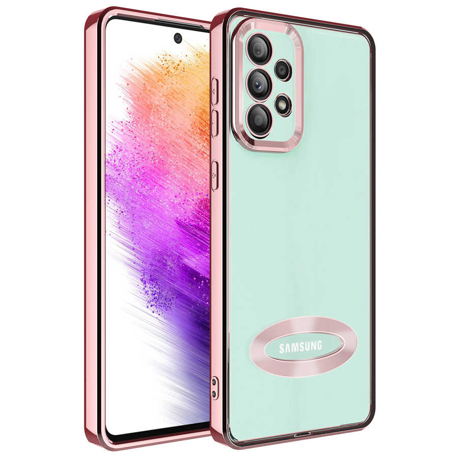 Galaxy A53 5G Kılıf Kamera Korumalı Logo Gösteren Zore Omega Kapak