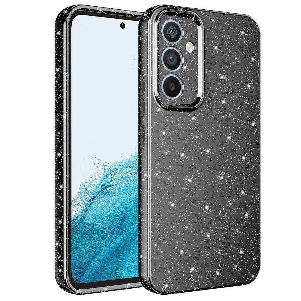 Galaxy A54 Kılıf Kamera Korumalı Simli Lüks Zore Koton Kapak