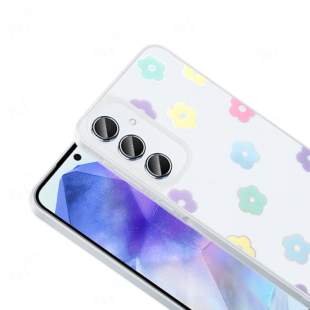 Galaxy A55 Kılıf Şeffaf Figürlü Zore Folk Sert Kapak