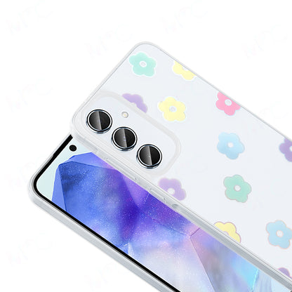 Galaxy A55 Kılıf Şeffaf Figürlü Zore Folk Sert Kapak