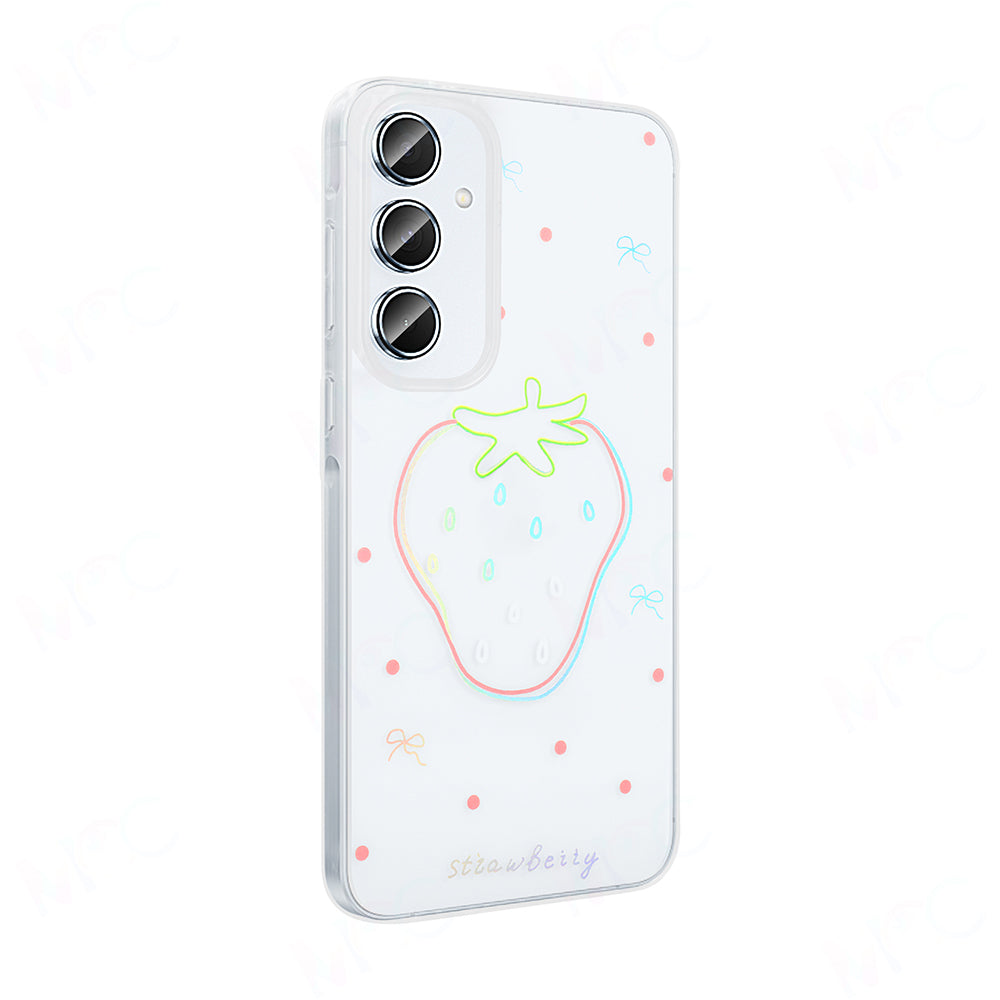 Galaxy A55 Kılıf Şeffaf Figürlü Zore Folk Sert Kapak