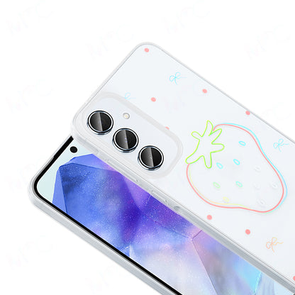 Galaxy A55 Kılıf Şeffaf Figürlü Zore Folk Sert Kapak