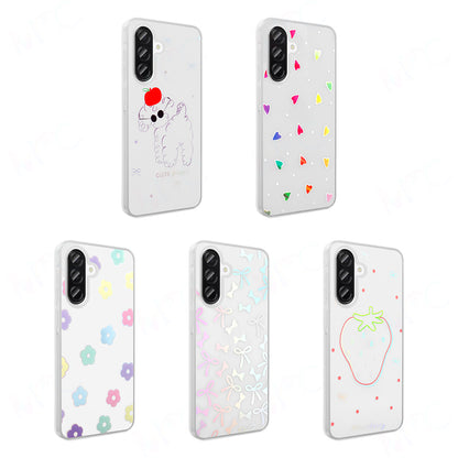 Galaxy A56 Kılıf Şeffaf Figürlü Zore Folk Sert Kapak