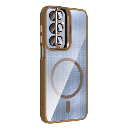 Galaxy A56 Kılıf Standlı ve Kamera Lens Hediyeli Zore Etro Kapak