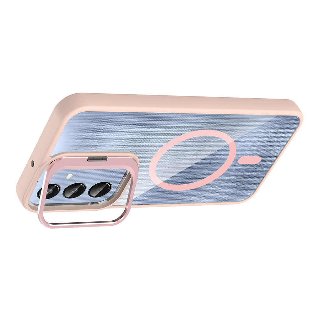 Galaxy A56 Kılıf Standlı ve Kamera Lens Hediyeli Zore Etro Kapak