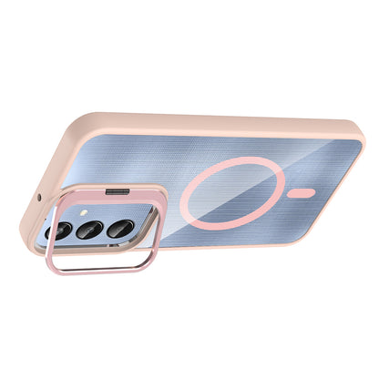 Galaxy A56 Kılıf Standlı ve Kamera Lens Hediyeli Zore Etro Kapak