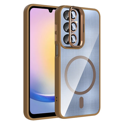 Galaxy A56 Kılıf Standlı ve Kamera Lens Hediyeli Zore Etro Kapak