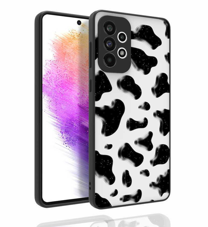 Galaxy A73 Kılıf Desenli Kamera Korumalı Parlak Zore Nora Kapak