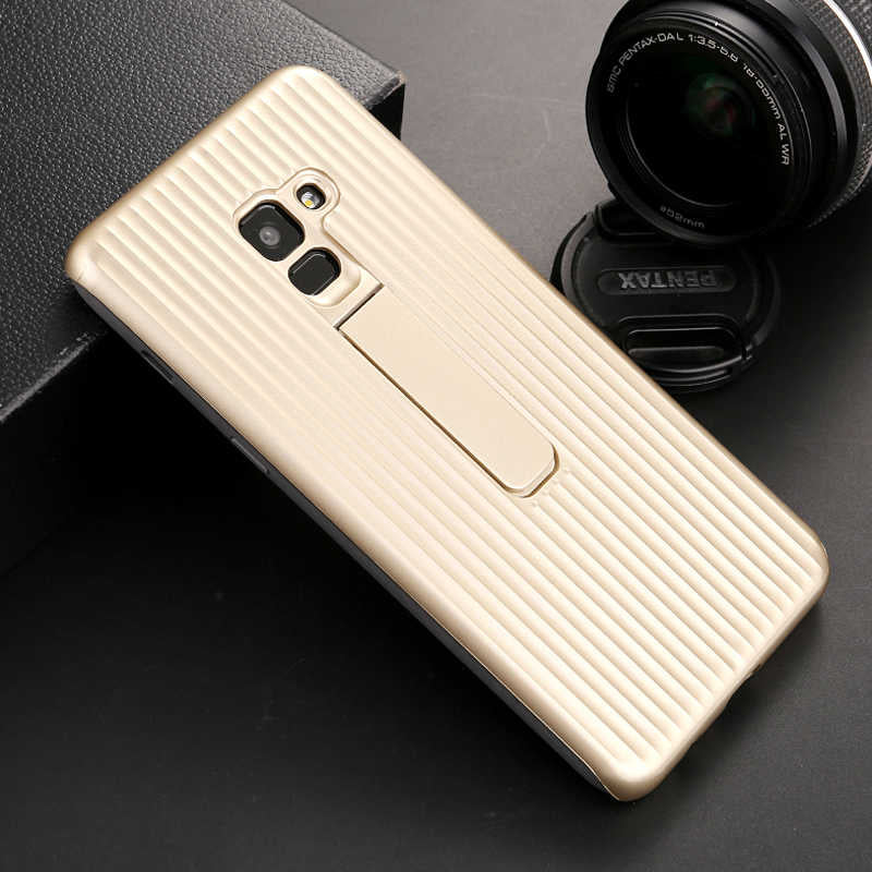 Galaxy A8 2018 Kılıf Zore Wave Standlı Mıknatıslı Kapak